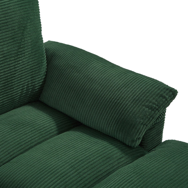 English Elm Swivel Barrel Accent Chair Chenille Tufted Round Club Seat for Living Room Lounge Green N719S002180F