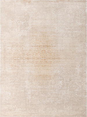 Unique Loom Deepa Pianura Machine Made Abstract Rug Ivory and Gold,  10' 0" x 13' 9"