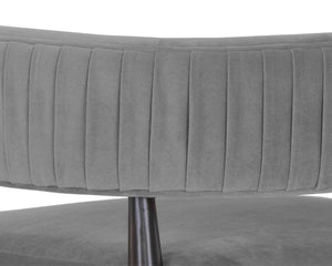 Sunpan CALLEM Counter Stool - Antonio Charcoal, Modern Open-Back Design, Durable Performance Fabric & Luxe Accents 107537
