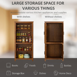 English Elm Spacious Antique White Pantry Cabinet Five Tier Shelving Traditional Kitchen Storage T3971P428732