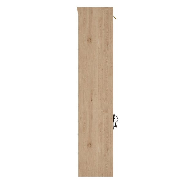 English Elm Topmax Shaker Pantry Cabinet with Drawers Power Outlet and Glass Doors SP000094AAA