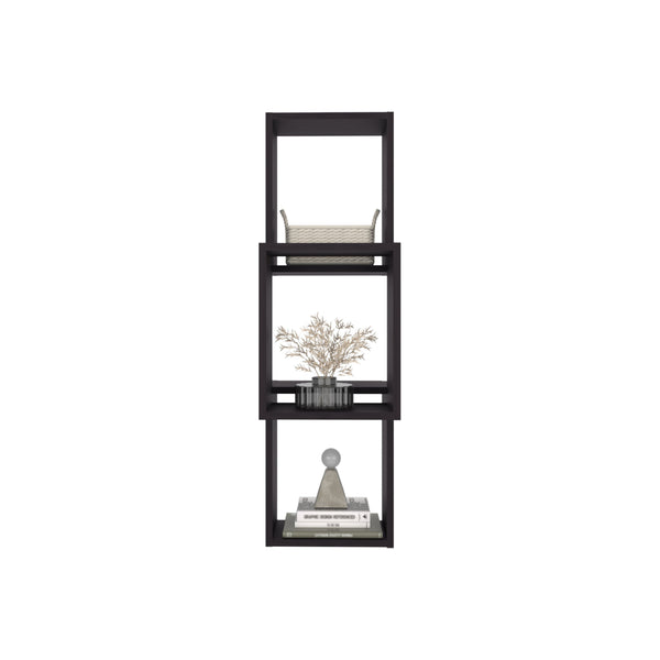 English Elm Seyner 6-Cube Wall Shelf in Walnut Finish — Durable Engineered Wood, Sleek Open Storage, Space-Saving Display for Living Room or Office Decor B070P368068