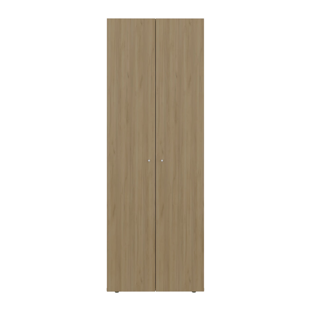 English Elm Home 2 Door Closet System Natural Oak – Compact 66.9" H Wardrobe with 4 Fixed Shelves, Durable Storage Solution B070P351133
