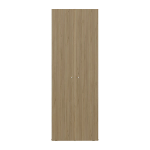 English Elm Home 2 Door Closet System Natural Oak – Compact 66.9" H Wardrobe with 4 Fixed Shelves, Durable Storage Solution B070P351133