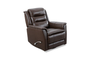 English Elm Man Wah Madrid Leather Swivel Recliner In Luxurious Chocolate – Modern Comfort & Style For Any Space B2707P311032