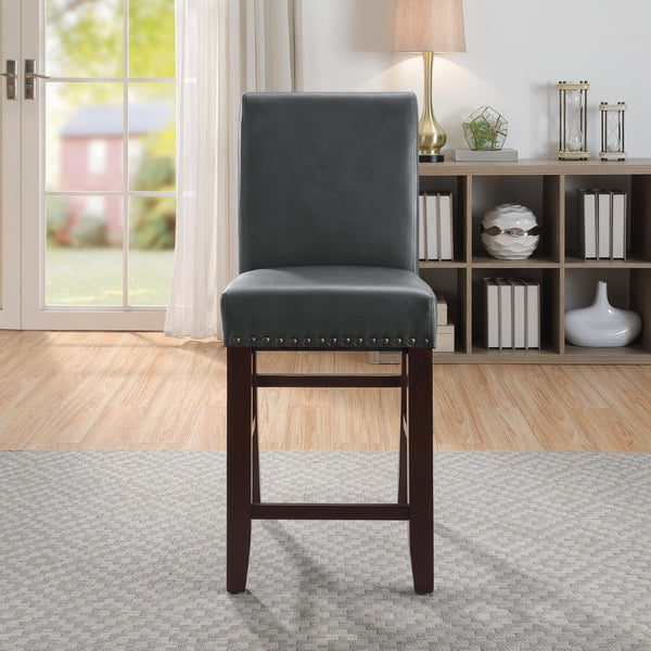 OSP Home Furnishings 24" Parsons Barstool Pewter