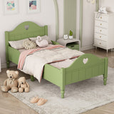 Oliver Green Twin Size Princess Bed, Safety Rails, Headboard/Footboard