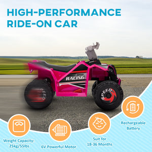 English Elm Aosom 6v Electric Toddler Atv Quad Ride on with Non-slip Grip and Durable Tires W2225P217194