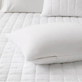 N Natori Cocoon Casual 3 Piece Quilt Top Duvet Cover Mini Set NS12-3655 White