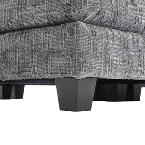 English Elm United Cozy Two-Seat Sofa With Chenille Fabric, Detachable Armrests, Footstools & Side Pockets W1568S00142-GIGA