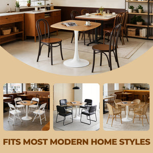 English Elm Halloween Square Pedestal Dining Table Walnut Finish Compact Nook Seating for Two W3766P397282