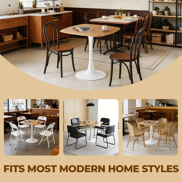 English Elm Halloween Square Pedestal Dining Table Walnut Finish Compact Nook Seating for Two W3766P397282