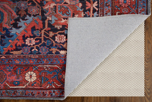 Feizy Rugs Rawlins Vintage-inspired Machine Made Polyester Oriental Rug With Intricate Patterns For Every Space Red,Orange,Blue Polyester Rln39hifrednvye76