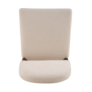 English Elm 26'' Rubberwood Fabric Counterstool Set Padded Backrest Kitchen Island Seating Beige N780P394271B