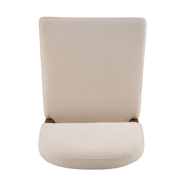 English Elm 26'' Rubberwood Fabric Counterstool Set Padded Backrest Kitchen Island Seating Beige N780P394271B