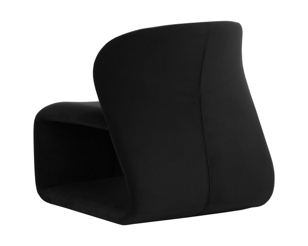 Sunpan Sophiene Lounge Chair - Sculpted Comfort In Stylish Abbington Fabric For Modern Living Spaces Black Fabric 111777