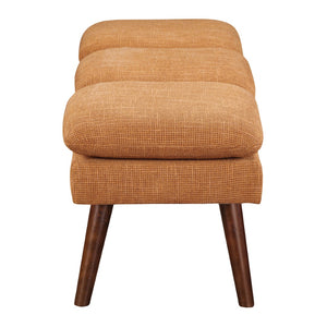 OSP Home Furnishings Amanda 54" Mid-Century Bench Rust