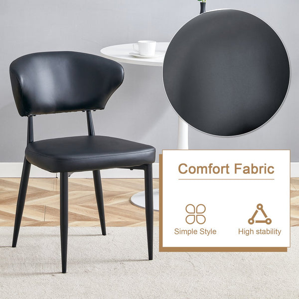 English Elm Table Set 42 Inch Round Wood Grain Mdf with Glass Inlay and 4 Ergonomic Chairs Brown+Black W1151S04500