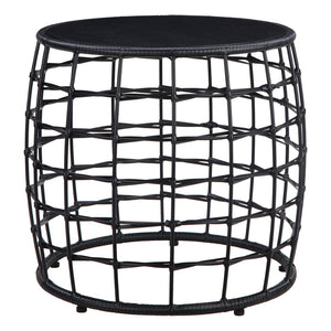 OSP Home Furnishings Cambria Drum Nesting Tables 2 Piece Black