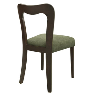English Elm Christopher Knight Home® - Dining Chair Modern Set of 2 with Rounded Back and Upholstered Seat on Durable Rubberwood Frame Dark Brown,Green N771P254007L