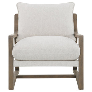 English Elm O'brien Boucle Accent Chair with Ash Wood Frame for Modern Living Rooms B062P441321