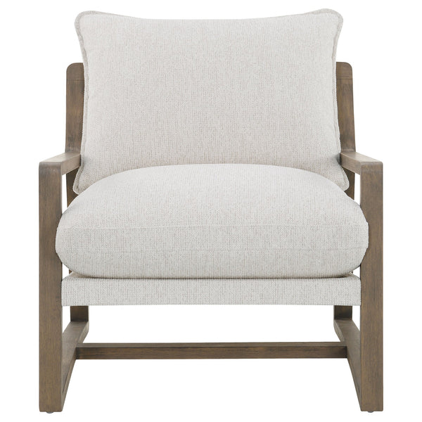 English Elm O'brien Boucle Accent Chair with Ash Wood Frame for Modern Living Rooms B062P441321
