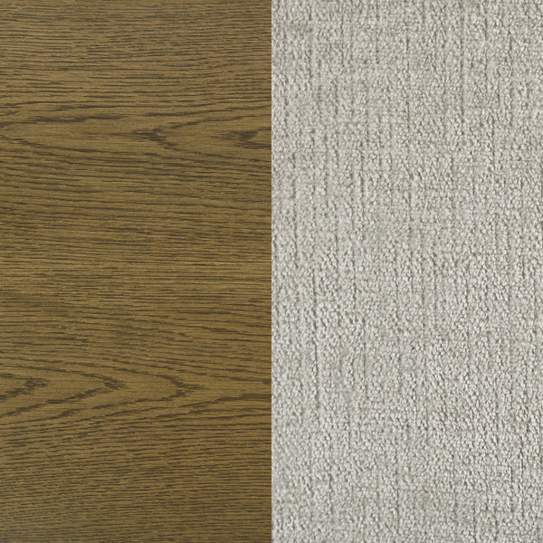 English Elm Bryant Light Tan Upholstered Dining Side Chair Set of 2 — Rounded Back, Tapered Legs, Warm Wood Comfort B062P375413