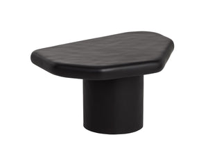 Sunpan DETTI Coffee Table - Sculptural Matte Black Concrete End Table for Indoor & Outdoor Elegance 112620