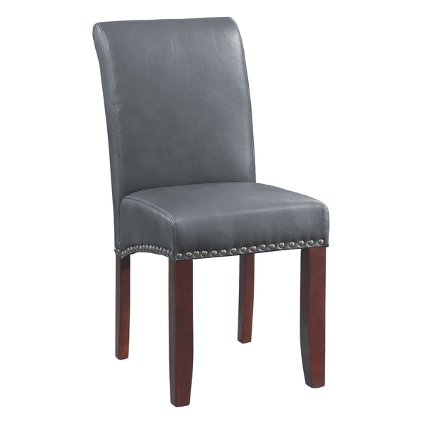 OSP Home Furnishings Parsons Dining Chair Pewter Faux Leather