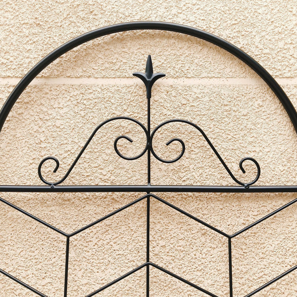 English Elm 4 Pack Powder-coated Metal Garden Trellis Panels Rustproof Climbing Plant Support Outdoor W1586P268071