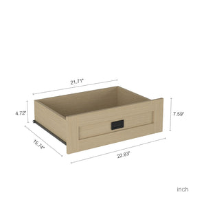 English Elm Tall Bedroom Armoire - Stylish Barn Door Wardrobe With Hanging Rod, Drawers & Open Shelves For Storage W1321S00024-GIGA