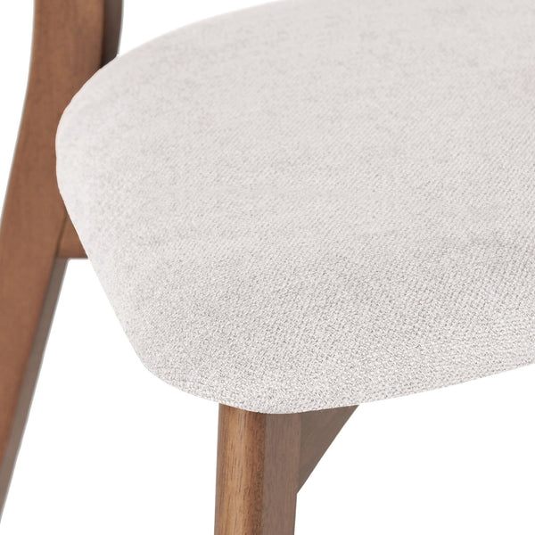English Elm 5-pieces Mid-century Modern Dining Set Rubberwood Table Four Upholstered Chairs N768P379795L_4_N768P247991W