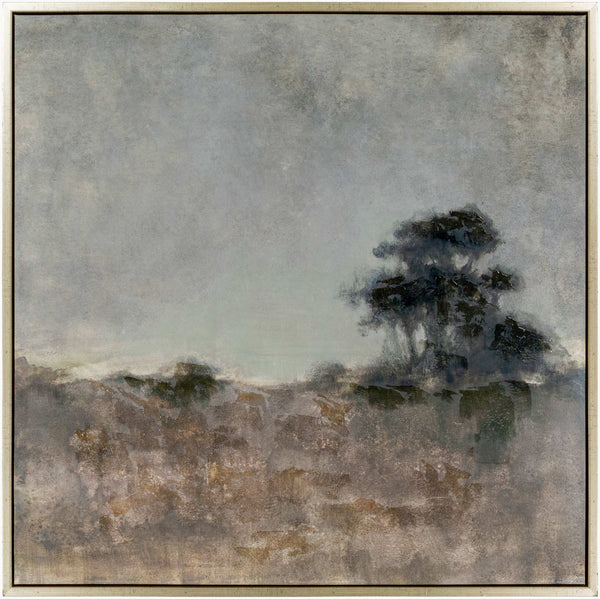 Surya Floresta Framed Art Wall Decor - Elegant 36"X36" Canvas Design, Easy Care, Timeless Style For Home Main, Brown,Frame, Canvas,Polystyrene Efa001-3636