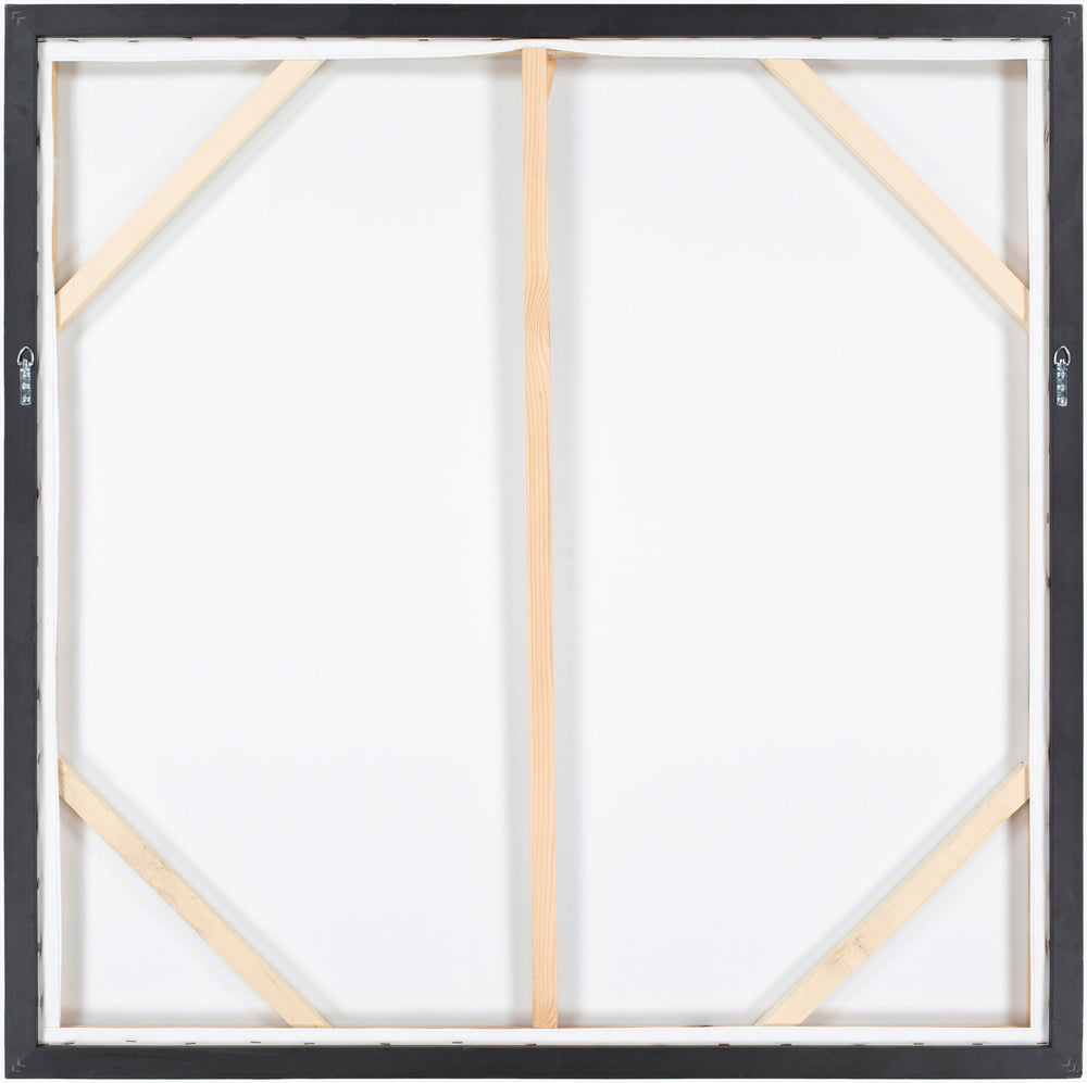 Surya Floresta Framed Art Wall Decor - Elegant 36"X36" Canvas Design, Easy Care, Timeless Style For Home Main, Brown,Frame, Canvas,Polystyrene Efa001-3636