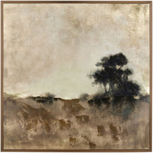 Surya Floresta Hand Painted Square Gallery Framed Wall Art for Contemporary Living Spaces EFA002-3636