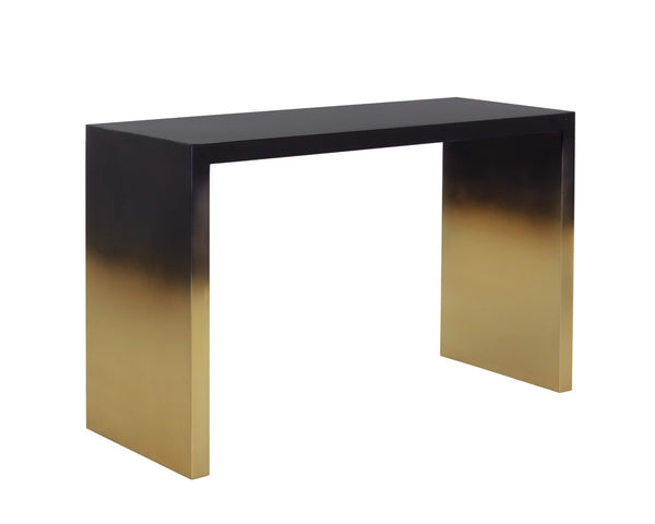 Sunpan MONARO Modern Console Table - Lacquered Stainless Steel with Unique Ombre Finish for Any Space 109405