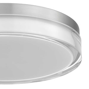 English Elm 12-inch Flush Mount Ceiling Light Dimmable Led Frosted Acrylic Matte Modern Fixture Chrome B370P398959