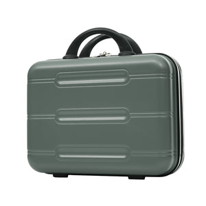 English Elm 6 Piece Hardshell Abs Travel Set with Spinner Wheels Combination Lock and Toiletry Bag Army Green N732P391465F
