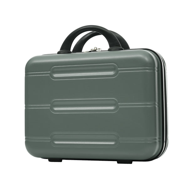 English Elm 6 Piece Hardshell Abs Travel Set with Spinner Wheels Combination Lock and Toiletry Bag Army Green N732P391465F