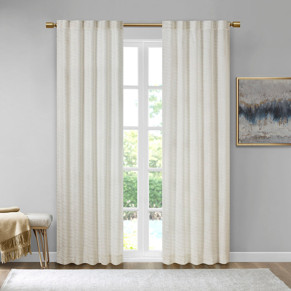JLA Home 510 Design - Room Darkening Plush Poly Velvet Panels with Subtle Gold Metallic Sheen for Privacy & Style 84 L x 37 W x 0.13H 5DS40-0285