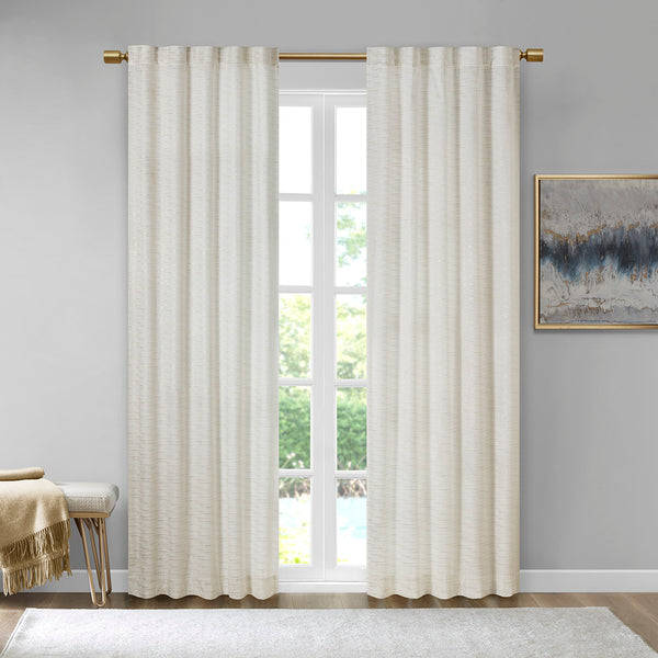 JLA Home 510 Design - Room Darkening Plush Poly Velvet Panels with Subtle Gold Metallic Sheen for Privacy & Style 84 L x 37 W x 0.13H 5DS40-0285