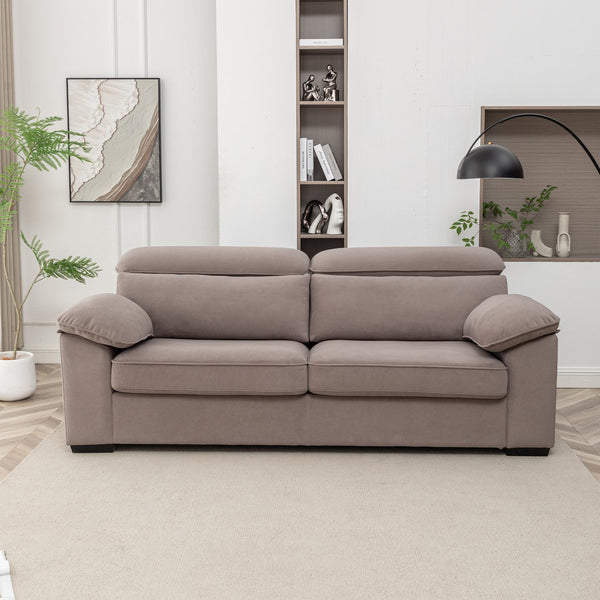 English Elm 2-Seater Sofa Bed – Chic Mid-Century Modern Convertible Sleeper, Space-Saving Design For Any Room B347P409828