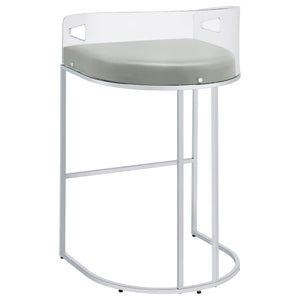 English Elm Mello Acrylic Back Leatherette Barstools with Chrome Legs for Kitchen Islands B062P451803