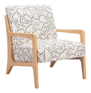 Zuo Modern Runa Accent Chair - Stylish Modern Design, Premium Quality Fabric & Wood For Elegant Living Spaces Beige 100% Polyester,Plywood,Rubberwood 110468-zuo-modern
