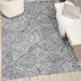 Nourison Linked LNK01 Handmade Hand Tufted Borderless Design Indoor Only Modern  Rug Heather, Heather 100% Wool 99446384058