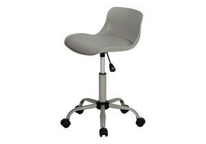English Elm Office Chair ergonomic kids low-back with padded seat, 360° swivel, height adjustable, modern white base Grey 20 L x 8 W x 20 H B2710P219783