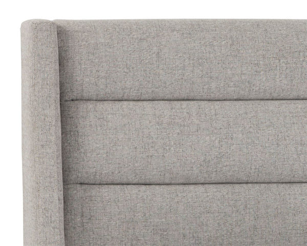 Sunpan EMMIT Bed - Queen - Contemporary Upholstered Design with Channel Tufting for Modern Comfort Marble 102558