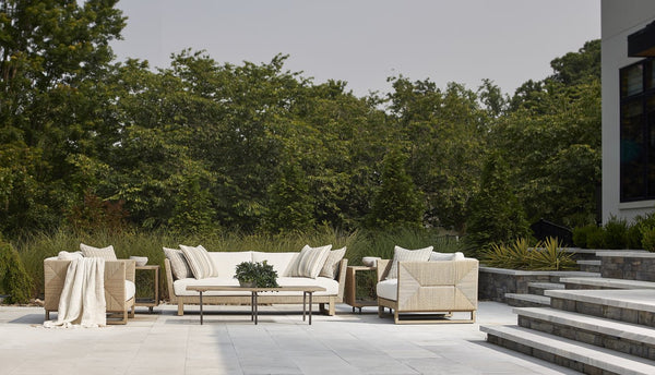 Bernhardt Bernhardt Kingston Outdoor Side Table — Carbonized Teak & Gun Metal Legs, Slatted Drainage Top For Patio Lounging X07121