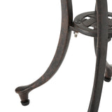 Christopher Knight Home® - Noble House - Lola Outdoor 19" Bronze Finished Cast Aluminum Side Table