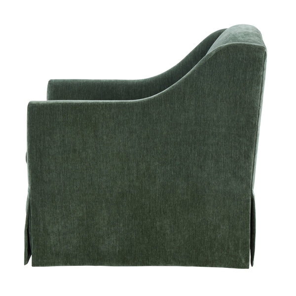 English Elm Luisa Swivel Accent Chair Skirted Tailored Silhouette for Formal Living Rooms Green B050P451387
